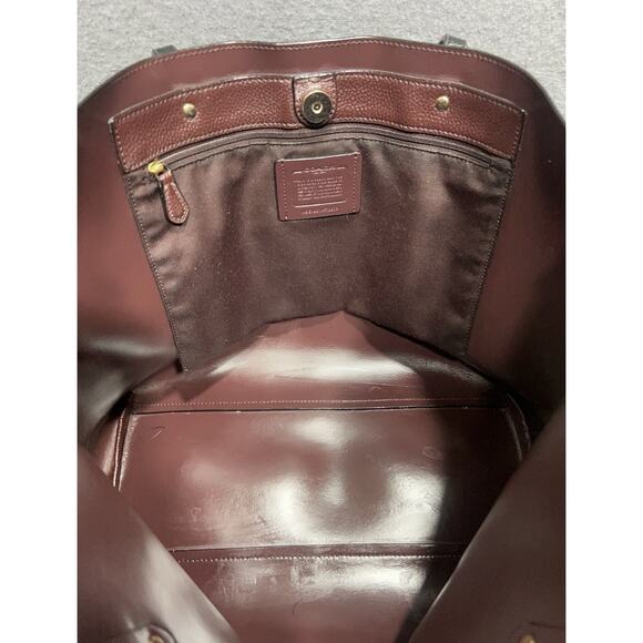 Coach Ew Nomad Pebble Leather Woman Tote Bag Black F72673 - Picture 7 of 16